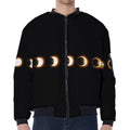 Eclipse Phases Print Zip Sleeve Bomber Jacket