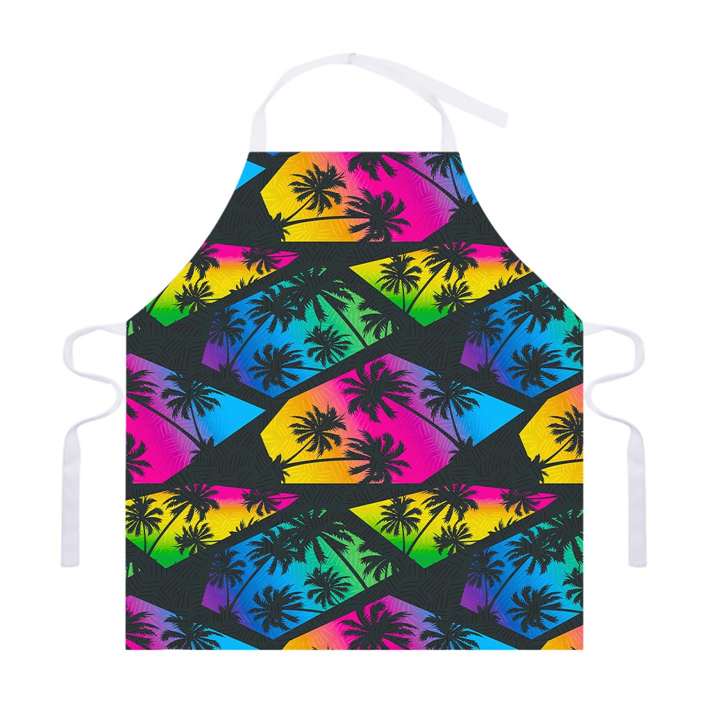 EDM Beach Palm Tree Pattern Print Adjustable Apron