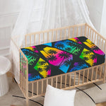 EDM Beach Palm Tree Pattern Print Baby Crib Sheet