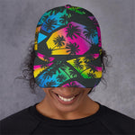 EDM Beach Palm Tree Pattern Print Baseball Cap