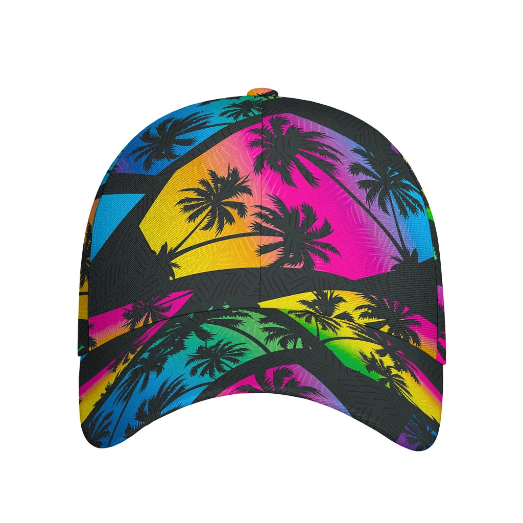 EDM Beach Palm Tree Pattern Print Baseball Cap