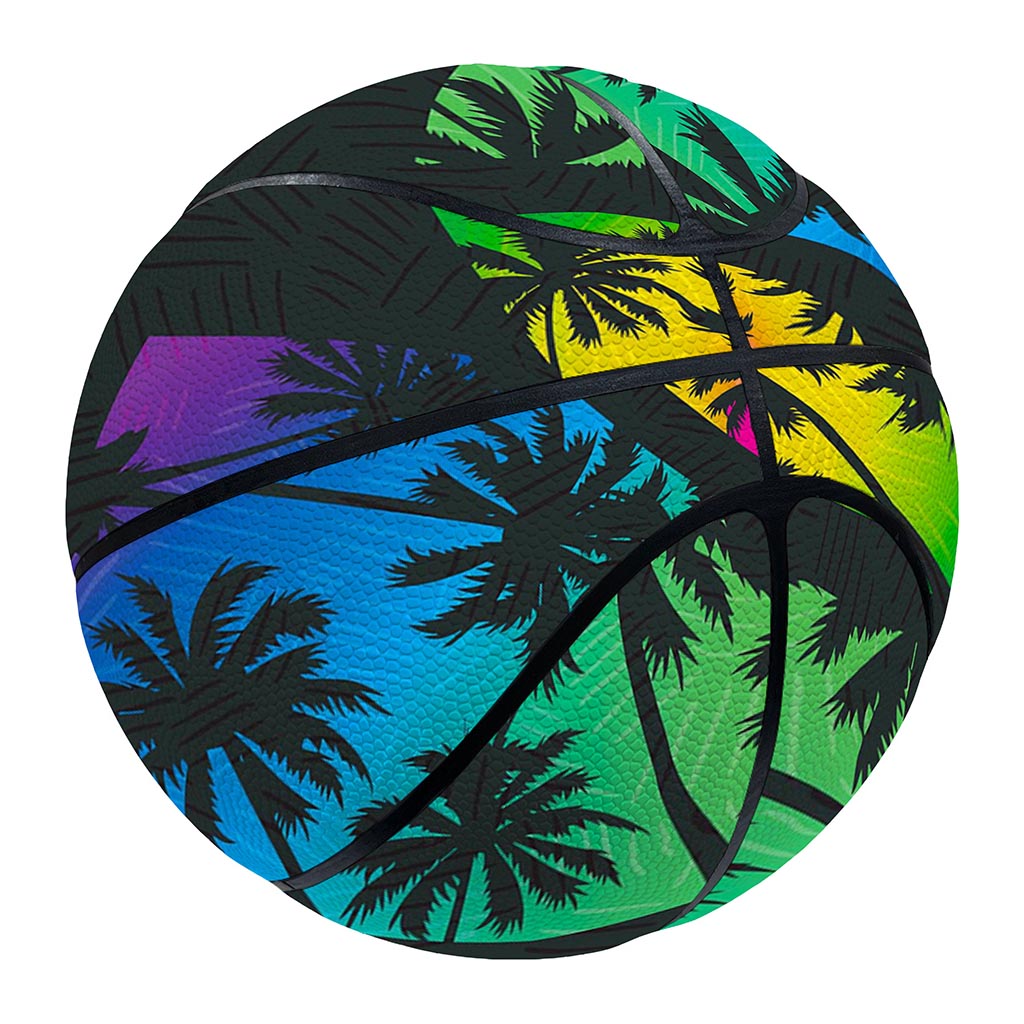 EDM Beach Palm Tree Pattern Print Basketball