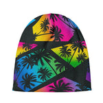 EDM Beach Palm Tree Pattern Print Beanie