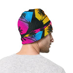 EDM Beach Palm Tree Pattern Print Beanie