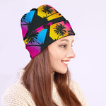 EDM Beach Palm Tree Pattern Print Beanie
