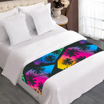 EDM Beach Palm Tree Pattern Print Bed Runner