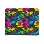 EDM Beach Palm Tree Pattern Print Bifold Wallet