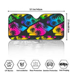 EDM Beach Palm Tree Pattern Print Car Windshield Sun Shade