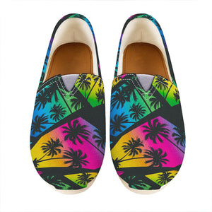 EDM Beach Palm Tree Pattern Print Casual Shoes