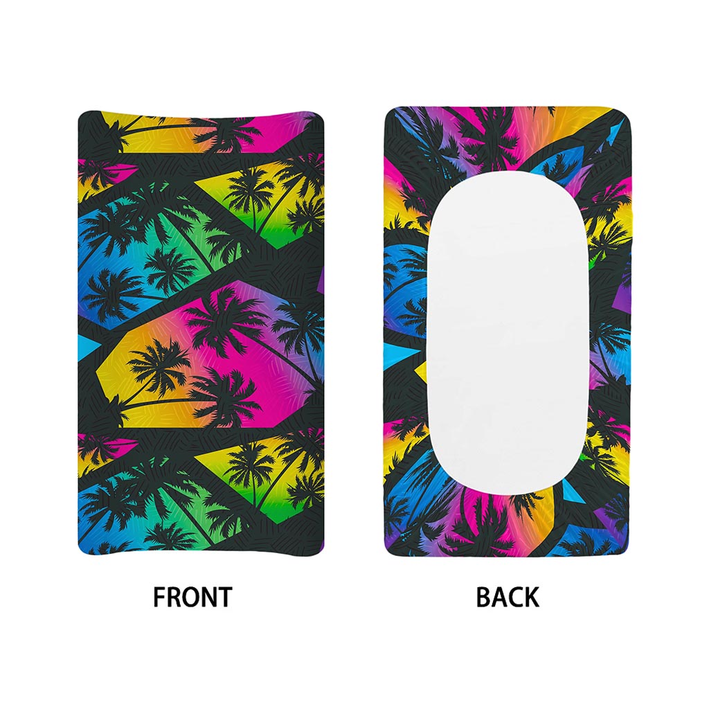 EDM Beach Palm Tree Pattern Print Changing Pad Cover