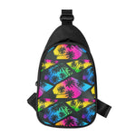 EDM Beach Palm Tree Pattern Print Chest Bag