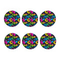 EDM Beach Palm Tree Pattern Print Coaster Set