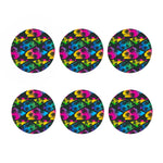 EDM Beach Palm Tree Pattern Print Coaster Set