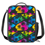 EDM Beach Palm Tree Pattern Print Crossbody Lunch Bag