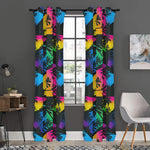 EDM Beach Palm Tree Pattern Print Curtain