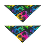 EDM Beach Palm Tree Pattern Print Dog Bandana