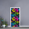 EDM Beach Palm Tree Pattern Print Door Sticker