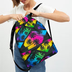 EDM Beach Palm Tree Pattern Print Drawstring Backpack