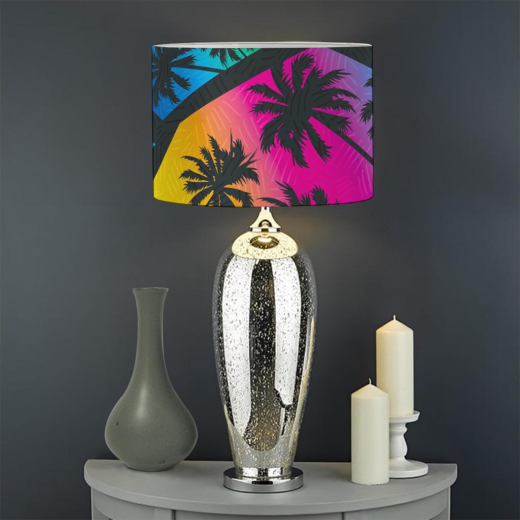 EDM Beach Palm Tree Pattern Print Drum Lamp Shade