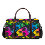 EDM Beach Palm Tree Pattern Print Duffle Bag