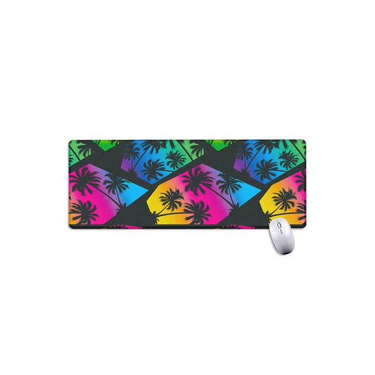 EDM Beach Palm Tree Pattern Print Extended Mouse Pad