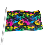EDM Beach Palm Tree Pattern Print Flag
