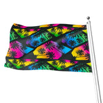 EDM Beach Palm Tree Pattern Print Flag