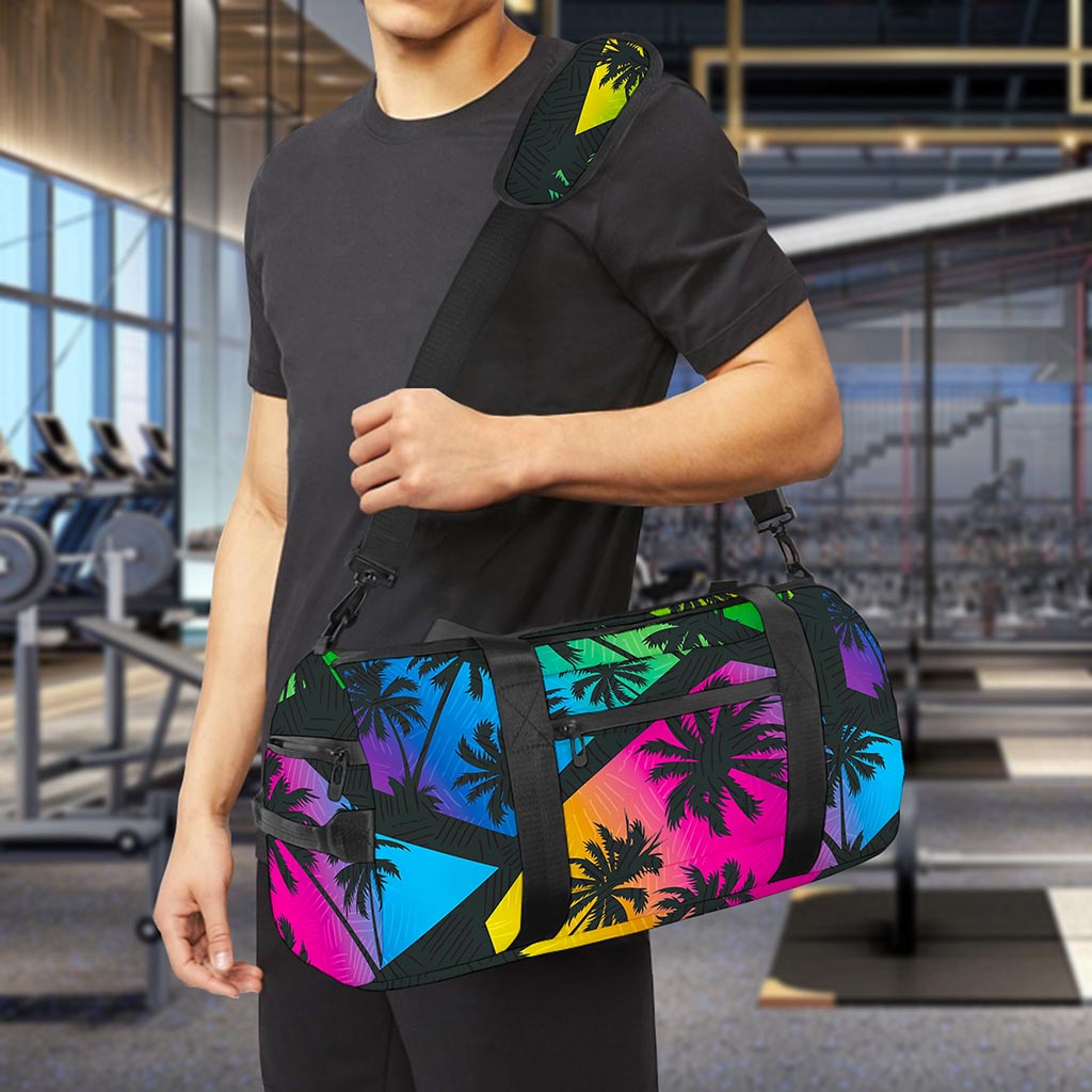 EDM Beach Palm Tree Pattern Print Gym Bag
