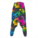 EDM Beach Palm Tree Pattern Print Hammer Pants