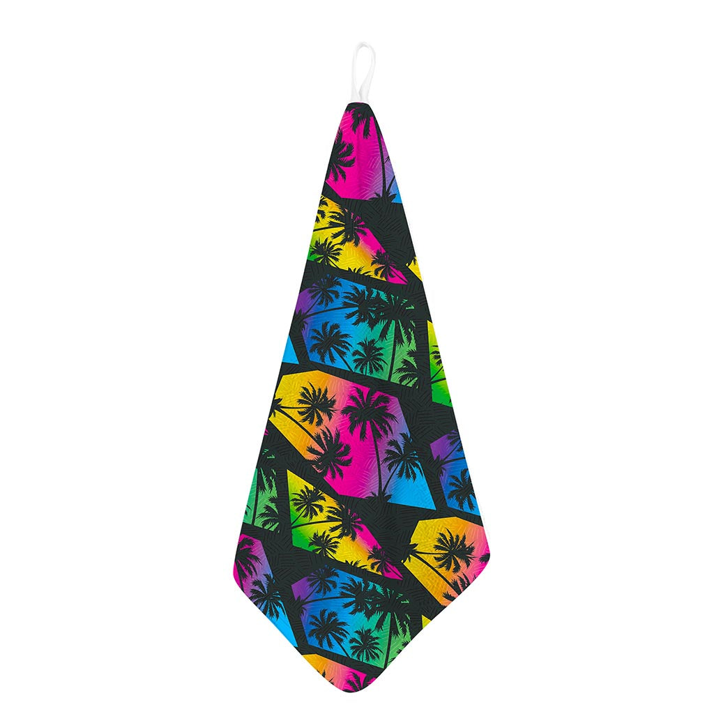 EDM Beach Palm Tree Pattern Print Hand Towel