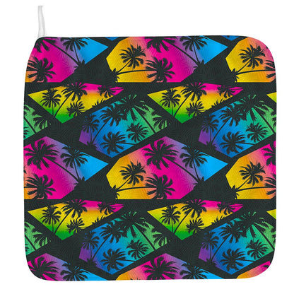 EDM Beach Palm Tree Pattern Print Hand Towel