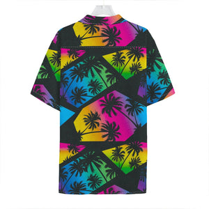 EDM Beach Palm Tree Pattern Print Hawaiian Shirt