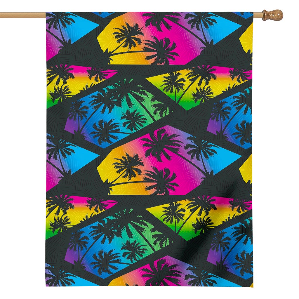 EDM Beach Palm Tree Pattern Print House Flag