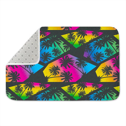EDM Beach Palm Tree Pattern Print Indoor Door Mat