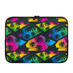 EDM Beach Palm Tree Pattern Print Laptop Sleeve