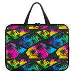 EDM Beach Palm Tree Pattern Print Laptop Sleeve With Handle