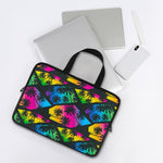 EDM Beach Palm Tree Pattern Print Laptop Sleeve With Handle