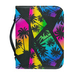 EDM Beach Palm Tree Pattern Print Leather Bible Cover