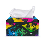 EDM Beach Palm Tree Pattern Print Leather Tissue Box Cover