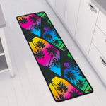 EDM Beach Palm Tree Pattern Print Long Kitchen Mat