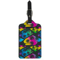 EDM Beach Palm Tree Pattern Print Luggage Tag