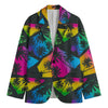 EDM Beach Palm Tree Pattern Print Men's Blazer