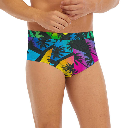 EDM Beach Palm Tree Pattern Print Men's Briefs