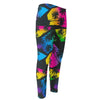 EDM Beach Palm Tree Pattern Print Men's Compression Pants