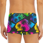 EDM Beach Palm Tree Pattern Print Men's Short Boxer Briefs
