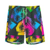 EDM Beach Palm Tree Pattern Print Men's Sports Shorts