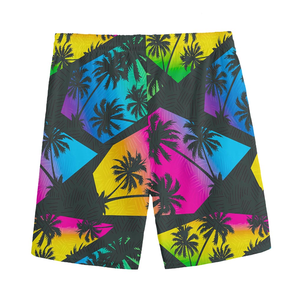 EDM Beach Palm Tree Pattern Print Men's Sports Shorts