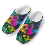 EDM Beach Palm Tree Pattern Print Mesh Casual Shoes