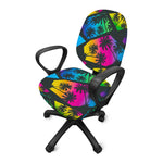 EDM Beach Palm Tree Pattern Print Office Chair Cover