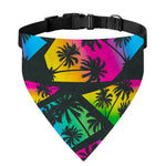 EDM Beach Palm Tree Pattern Print Over The Collar Dog Bandana